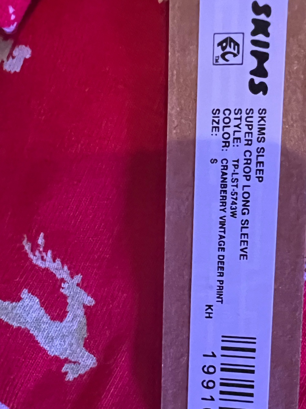 SKIMS Crimson Pointelle Sleep Set S/M NWT HOLIDAY SET - Picture 9 of 9